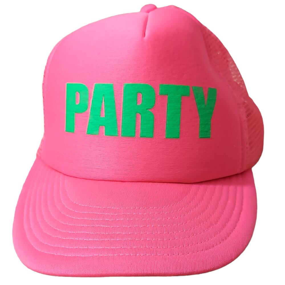 Snapback Trucker Hat Pink "Party" Mesh Cap Cobra